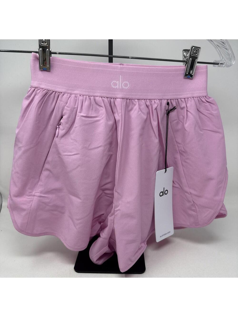 Alo Match Point Shorts Candy Heart Pink Athletic Flowy Comfort Lined Yoga XS